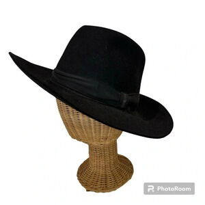 Mondial Vintage Wide Brim Fedora Black Hat Made for Fuch’s Hats Beni Brak